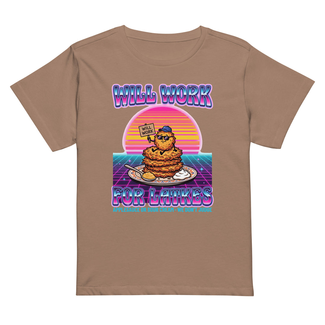 Will Work for Latkes 80s Jewish pride women&
