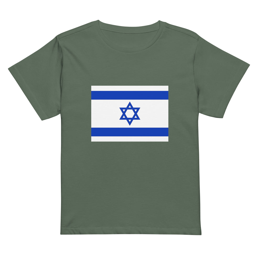 Women’s High Waisted T-Shirt | Israel Flag