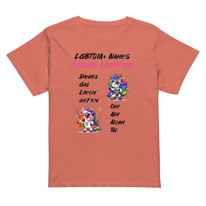 Women’s High Waisted T-Shirt | Kosher Certified Names
