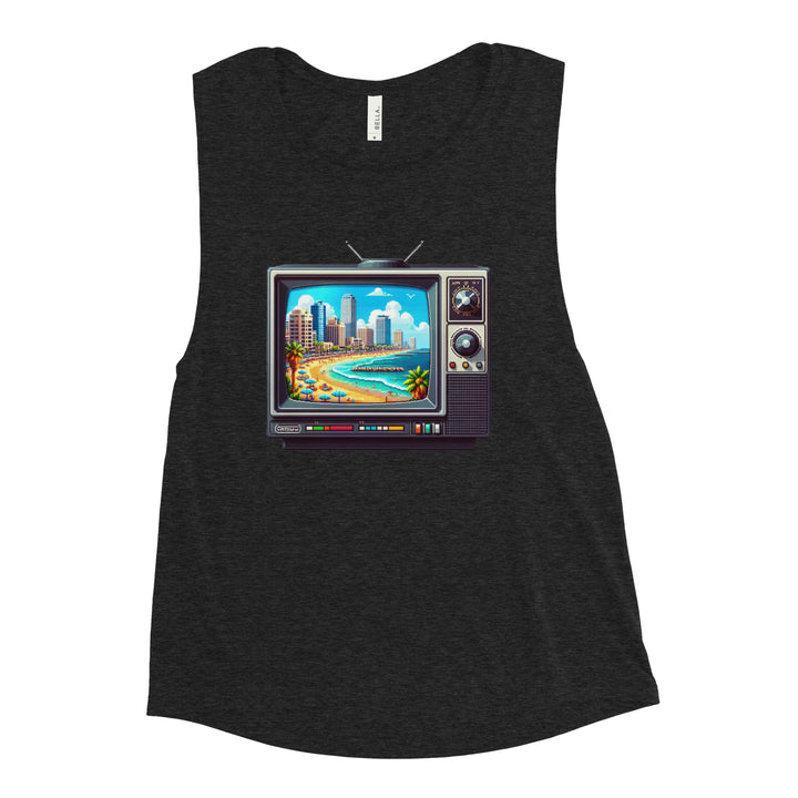 Women's Muscle Tank | 16Bit Tel Aviv Beach