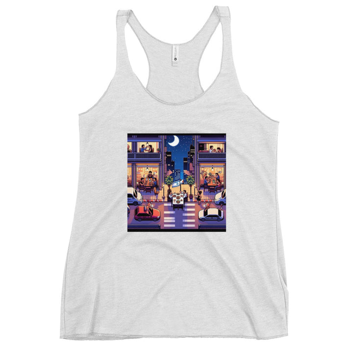 Women's Racerback Tank | TLV Nightlife 16 Bit