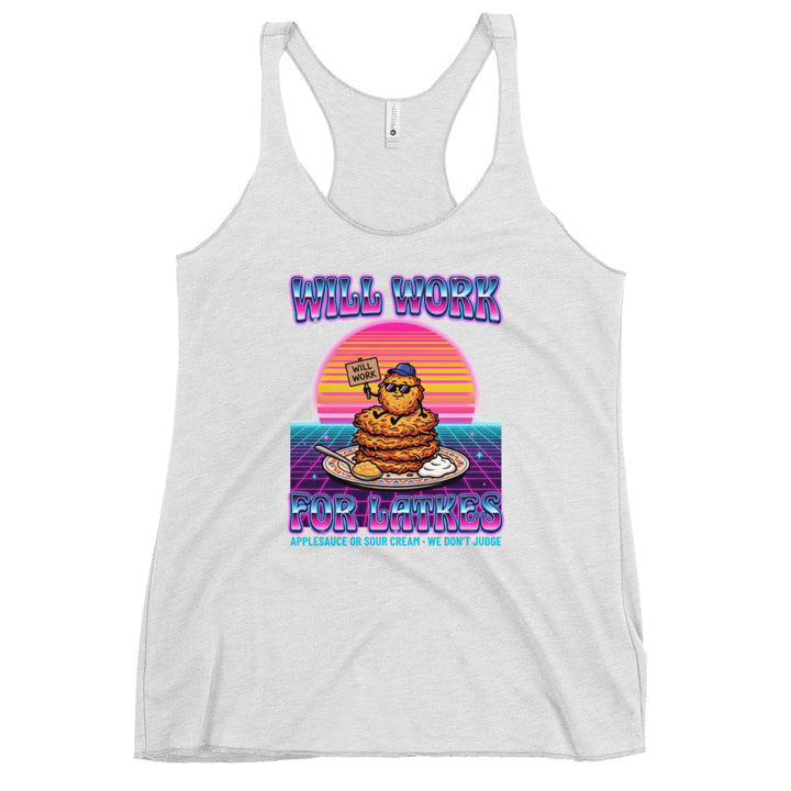 Will Work for Latkes 80s Jewish pride women&