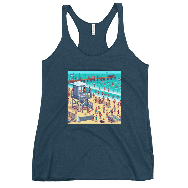 Women's Racerback Tank | TLV Frishman Beach 16 Bit