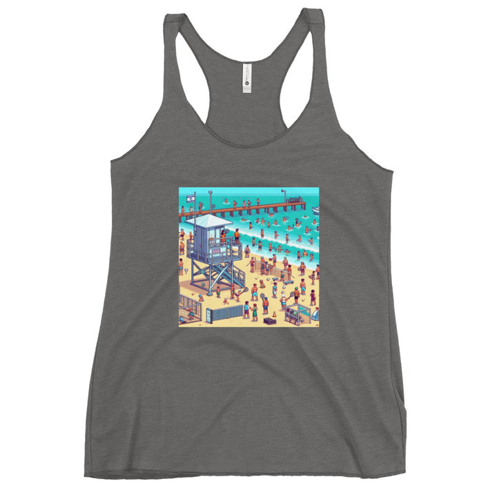 Women's Racerback Tank | TLV Frishman Beach 16 Bit