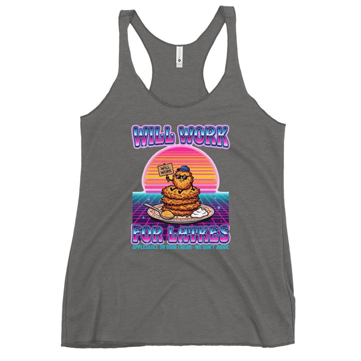Will Work for Latkes 80s Jewish pride women&
