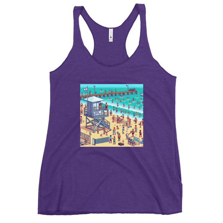 Women's Racerback Tank | TLV Frishman Beach 16 Bit