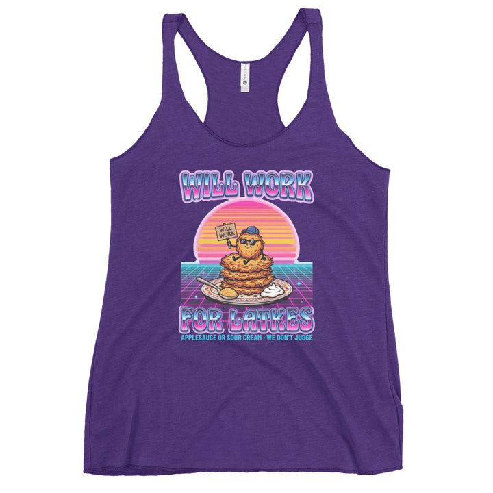 Will Work for Latkes 80s Jewish pride women&