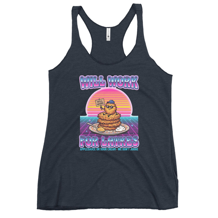 Will Work for Latkes 80s Jewish pride women&