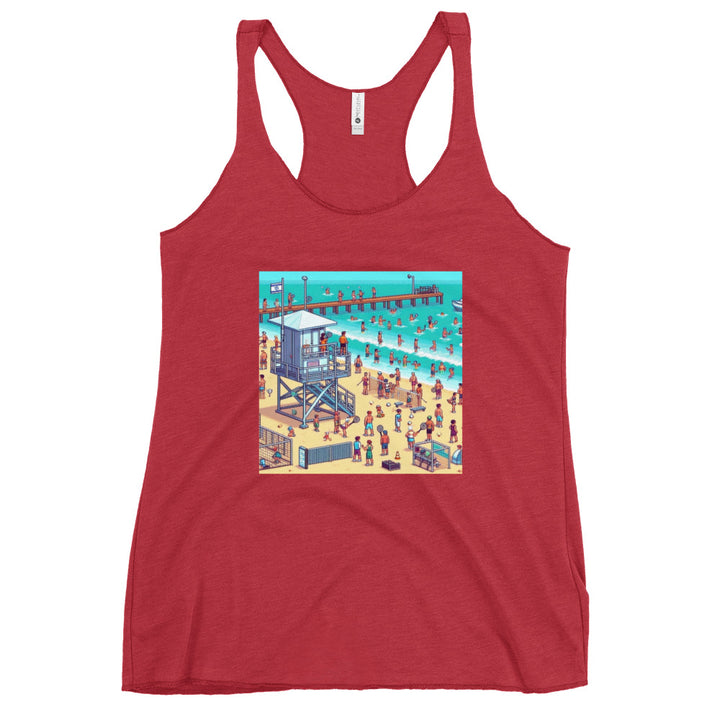 Women's Racerback Tank | TLV Frishman Beach 16 Bit