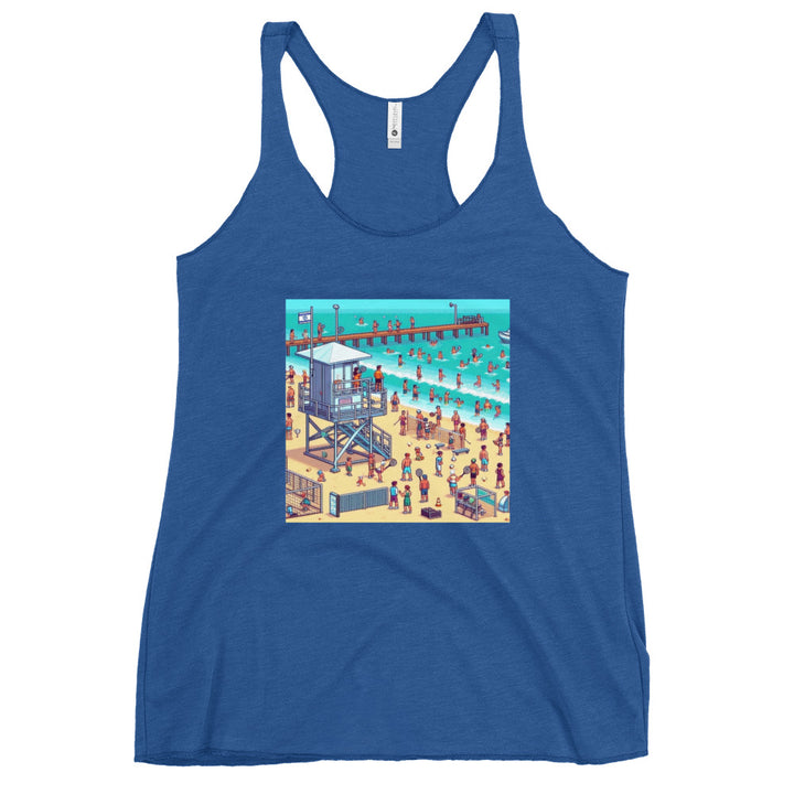 Women's Racerback Tank | TLV Frishman Beach 16 Bit
