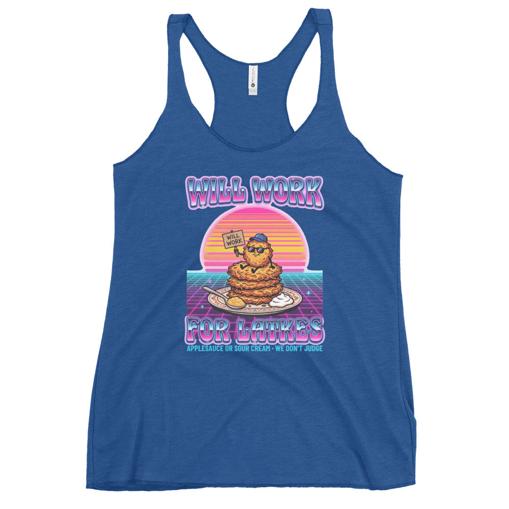 Will Work for Latkes 80s Jewish pride women&
