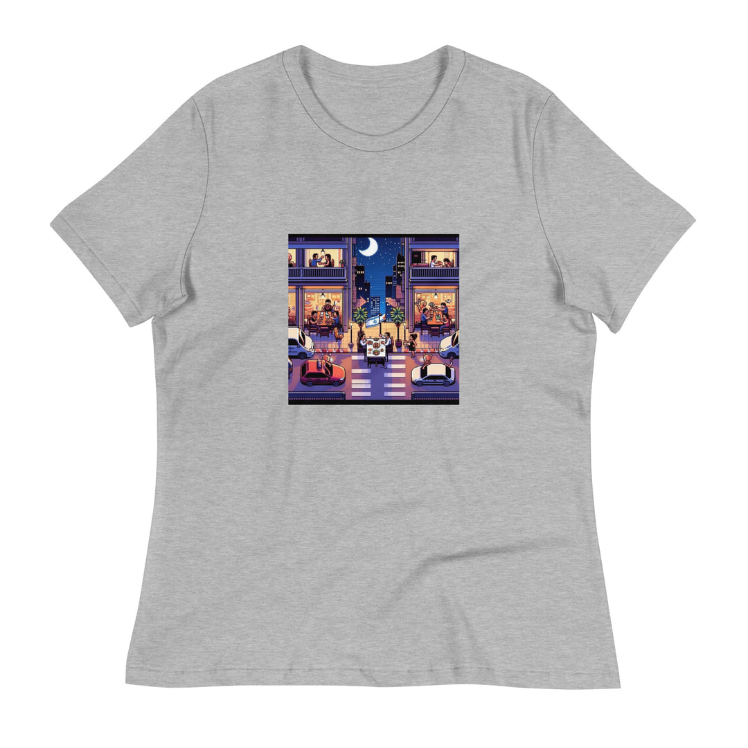 Women's Relaxed T-Shirt | TLV Nightlife 16 Bit
