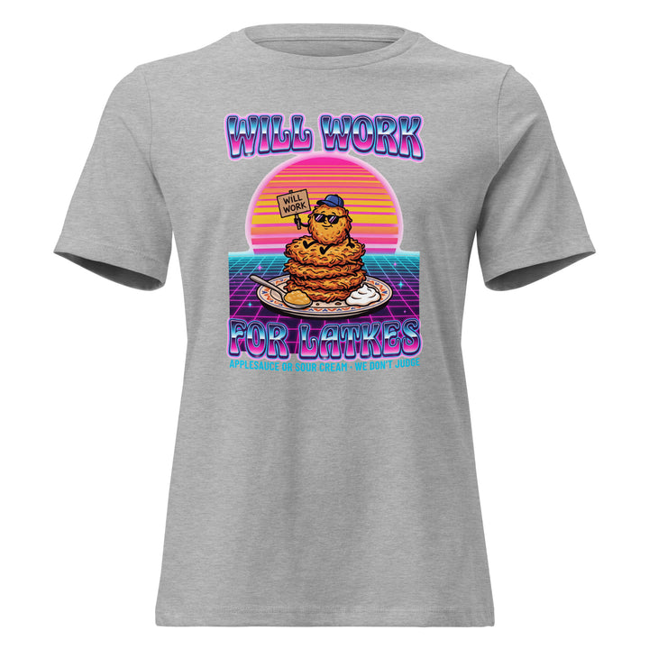 Will Work for Latkes 80s Jewish pride women&