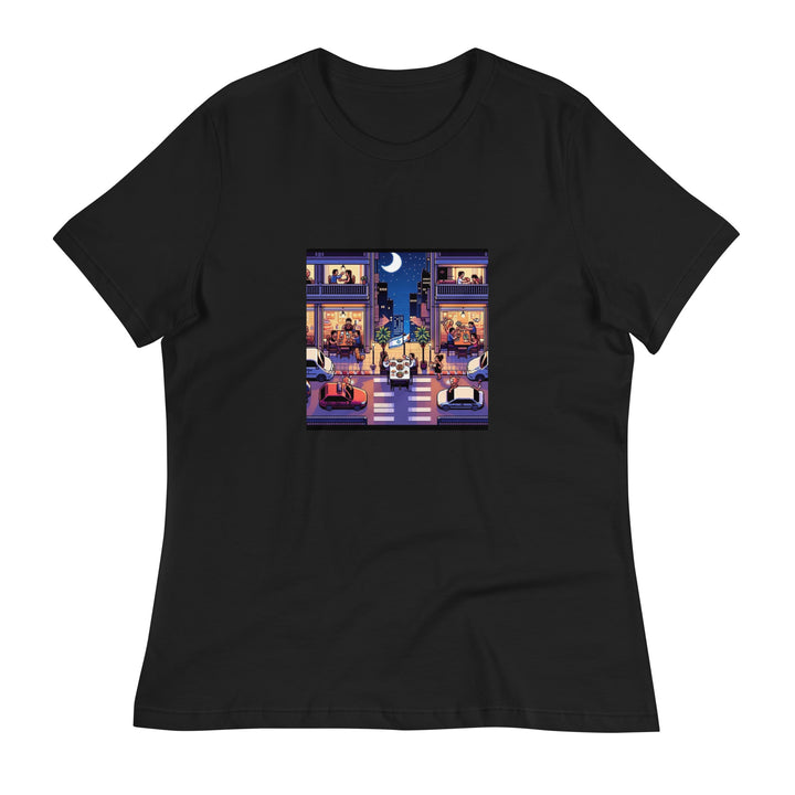 Women's Relaxed T-Shirt | TLV Nightlife 16 Bit