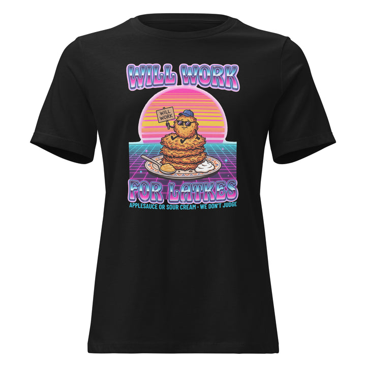 Will Work for Latkes 80s Jewish pride women&
