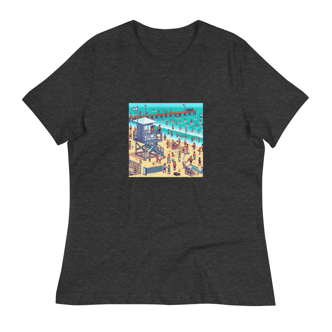 Women's Relaxed T-Shirt | TLV Frishman Beach 16 Bit