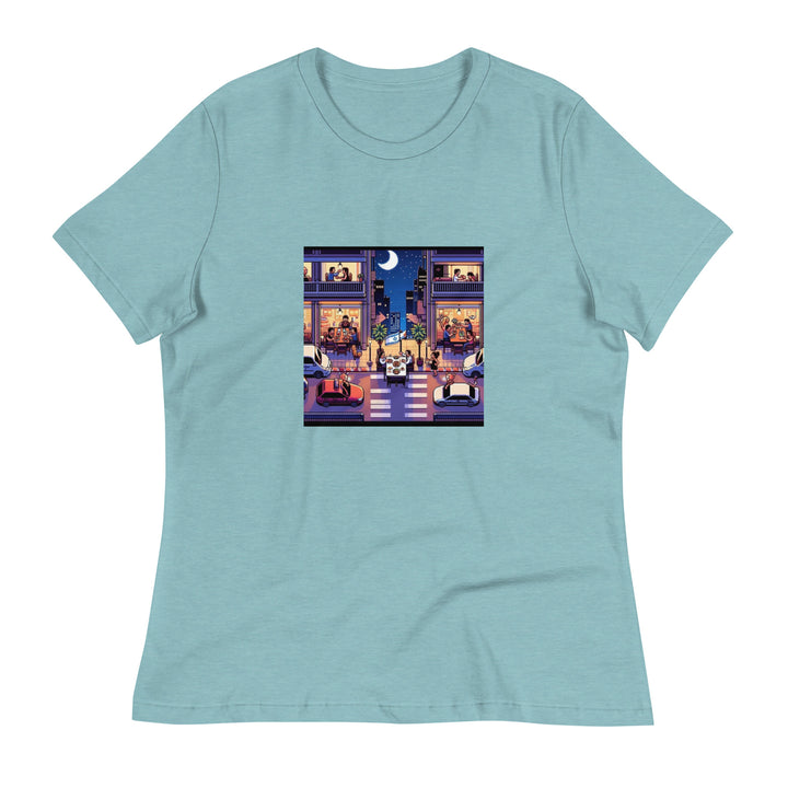 Women's Relaxed T-Shirt | TLV Nightlife 16 Bit