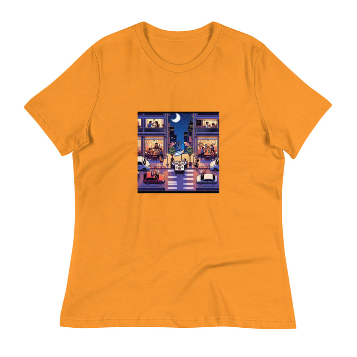 Women's Relaxed T-Shirt | TLV Nightlife 16 Bit