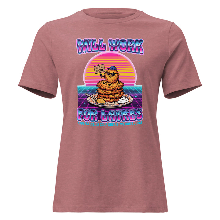 Will Work for Latkes 80s Jewish pride women&
