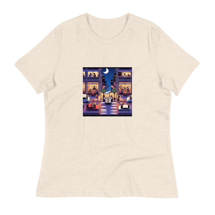 Women's Relaxed T-Shirt | TLV Nightlife 16 Bit