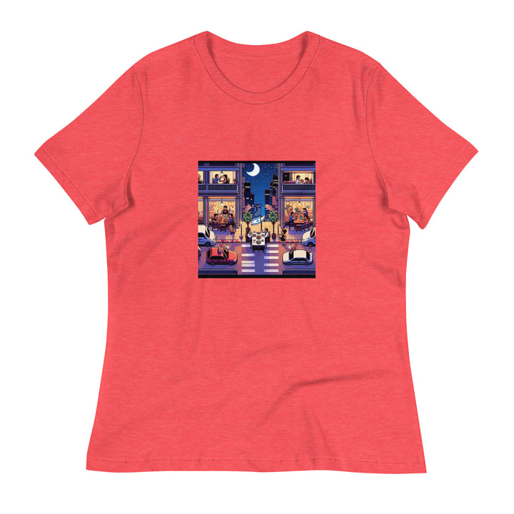 Women's Relaxed T-Shirt | TLV Nightlife 16 Bit