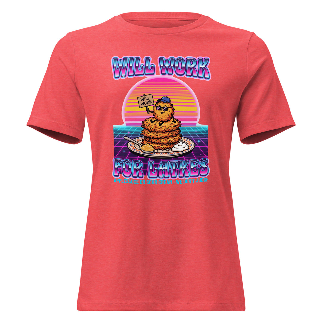 Will Work for Latkes 80s Jewish pride women&