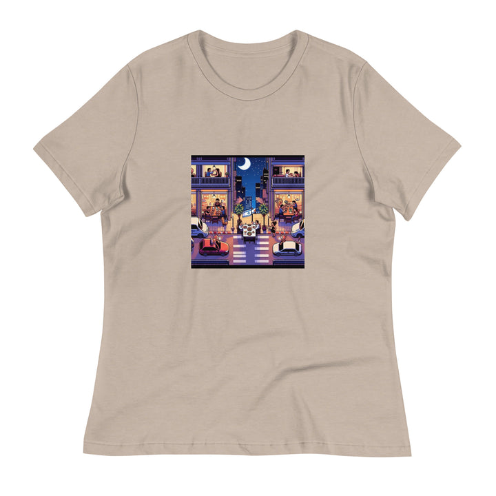 Women's Relaxed T-Shirt | TLV Nightlife 16 Bit