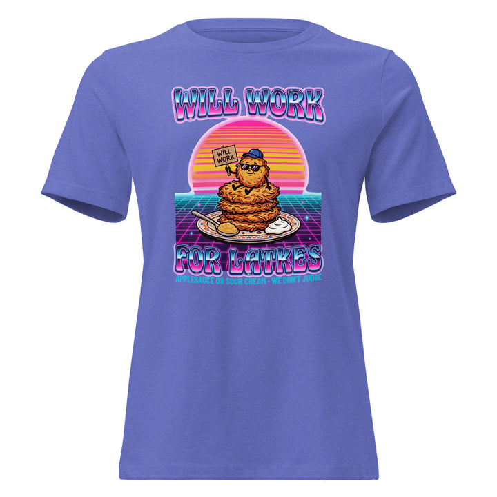 Will Work for Latkes 80s Jewish pride women&