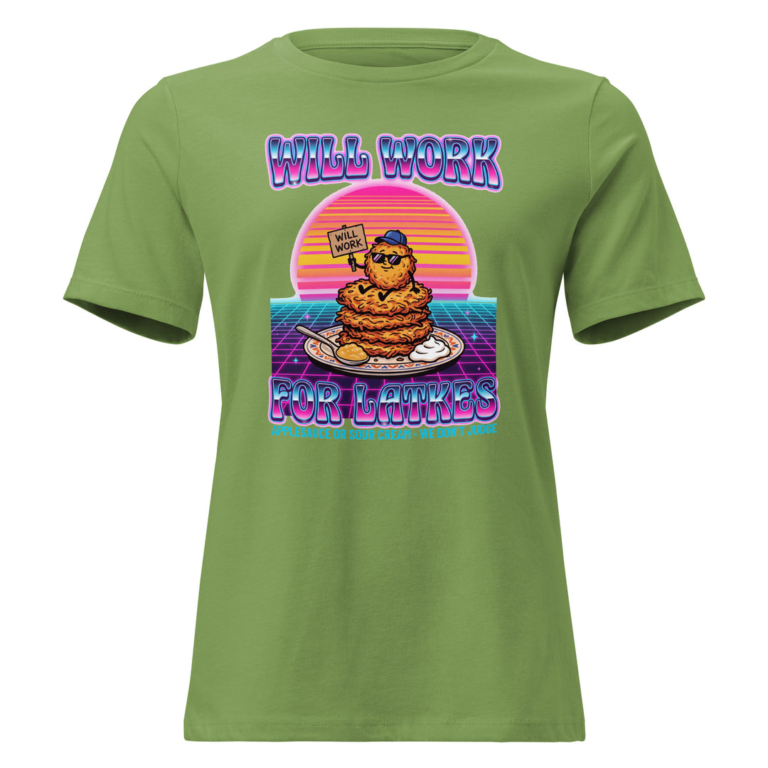 Will Work for Latkes 80s Jewish pride women&