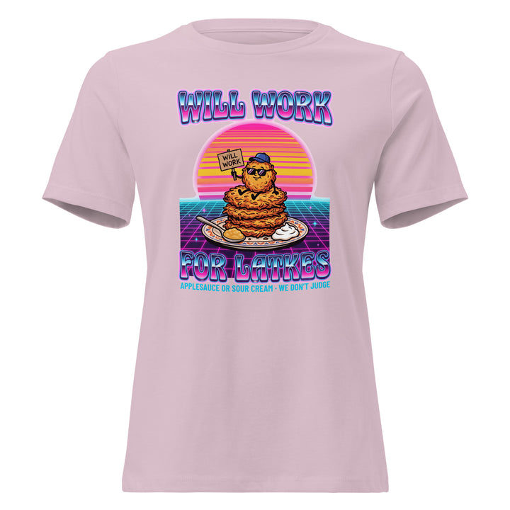 Will Work for Latkes 80s Jewish pride women&