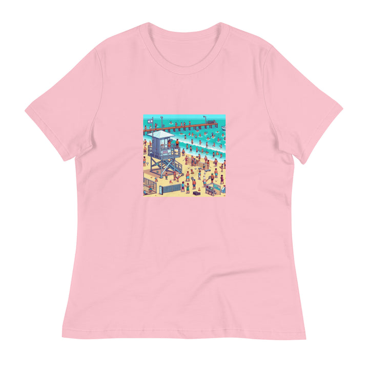 Women's Relaxed T-Shirt | TLV Frishman Beach 16 Bit