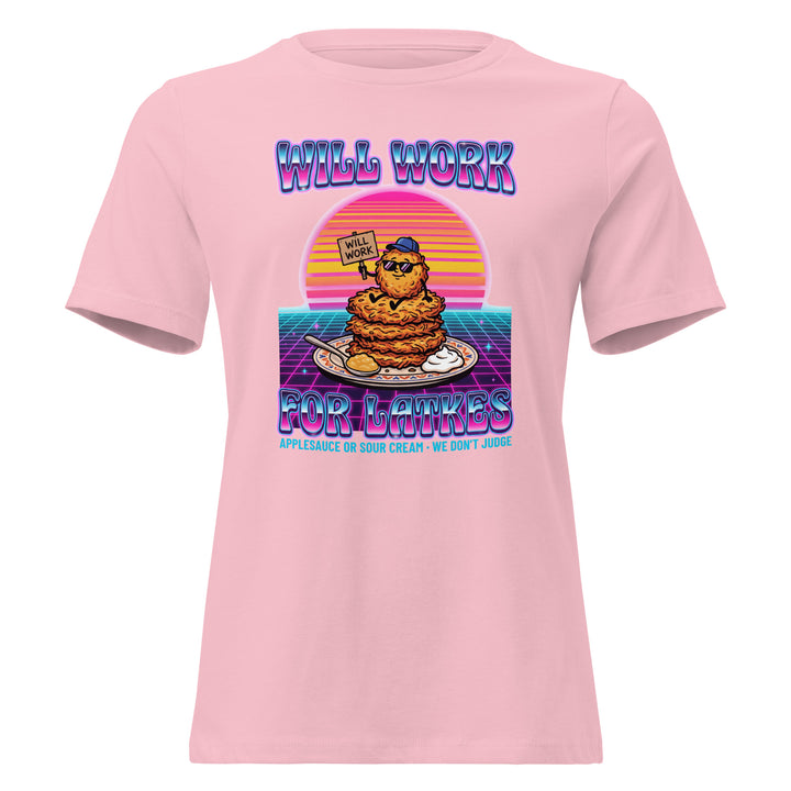 Will Work for Latkes 80s Jewish pride women&