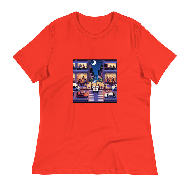 Women's Relaxed T-Shirt | TLV Nightlife 16 Bit