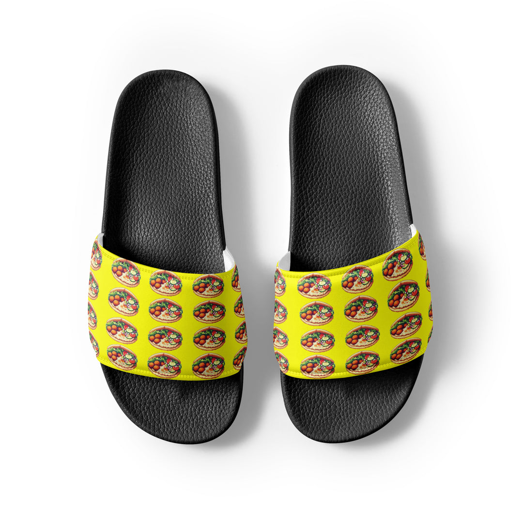 Women's Slides | Falafel Party Yellow
