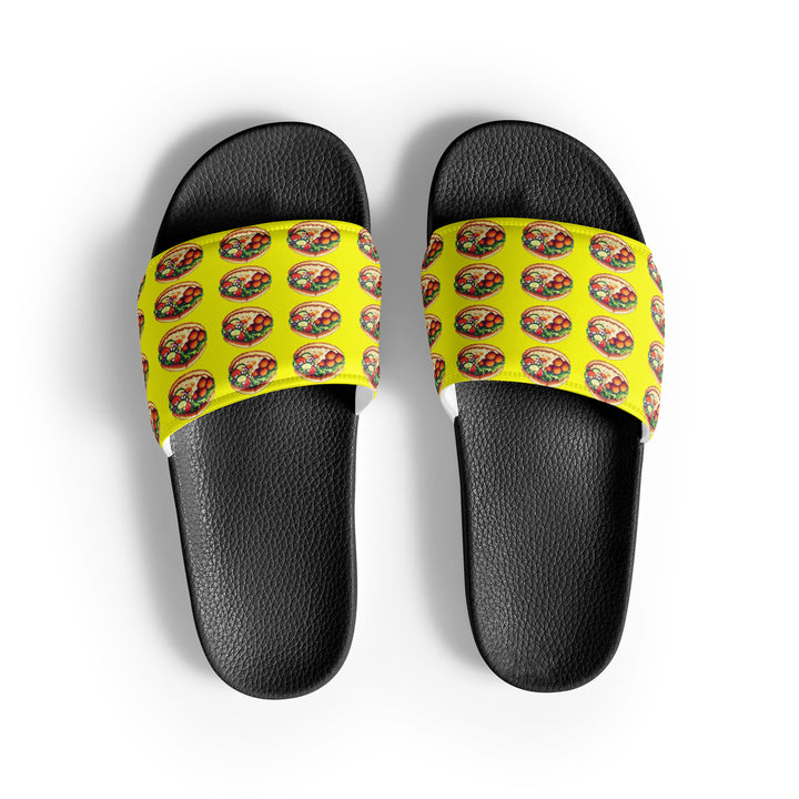 Women's Slides | Falafel Party Yellow
