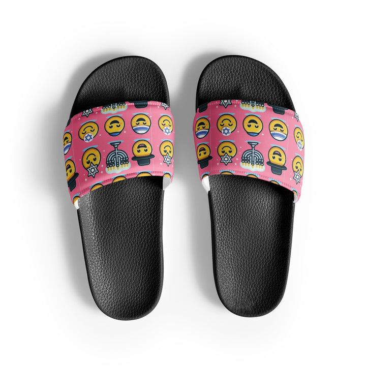 Women's Slides | Jewish Emoji Pink