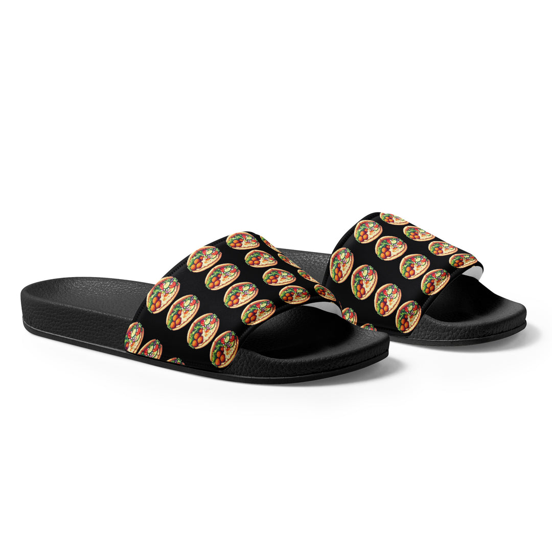 Women's Slides | Falafel Party Black