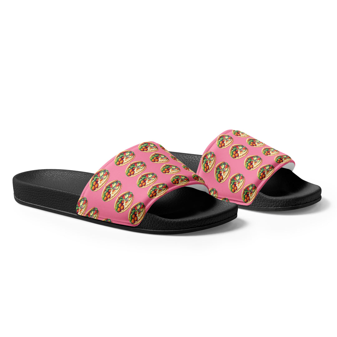 Women's Slides | Falafel Party Pink