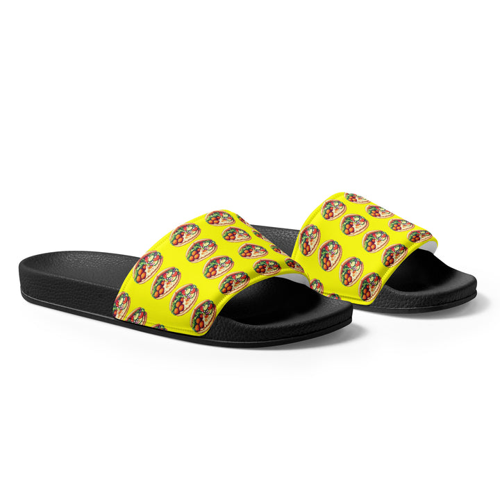 Women's Slides | Falafel Party Yellow