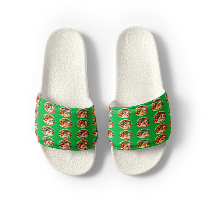 Women's Slides | Falafel Party Green