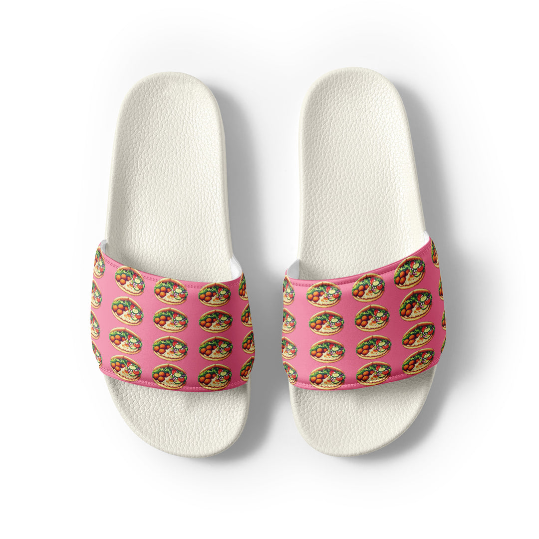 Women's Slides | Falafel Party Pink