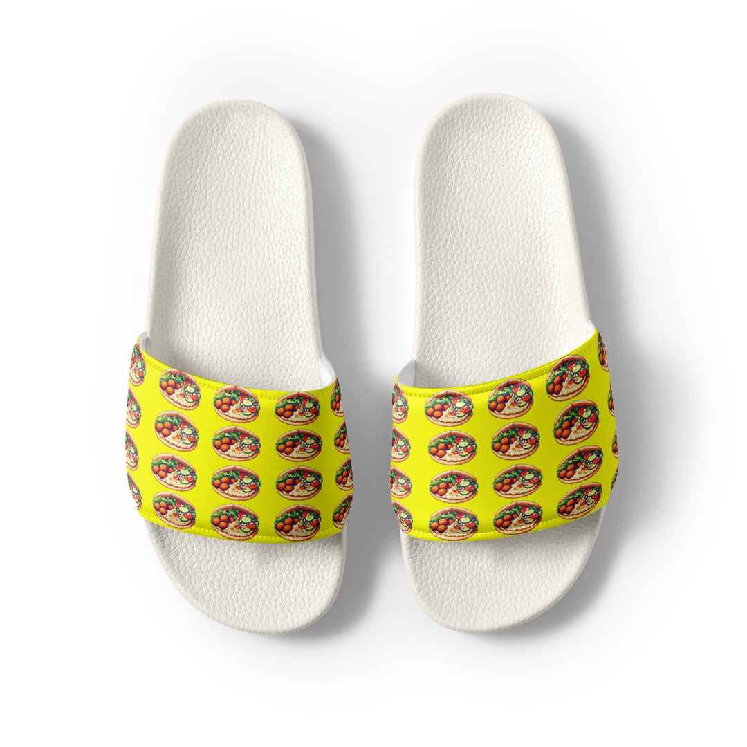 Women's Slides | Falafel Party Yellow
