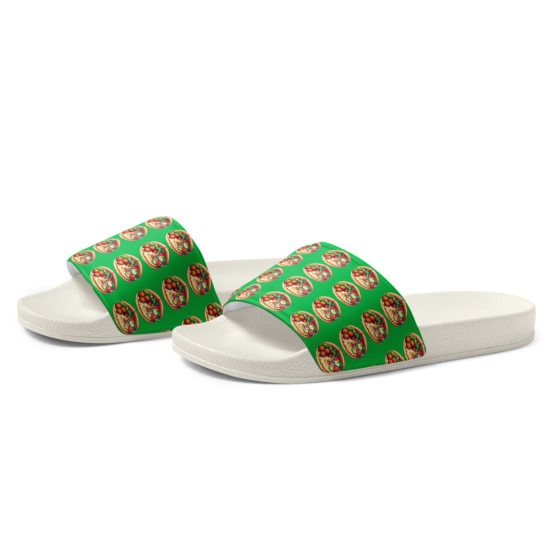 Women's Slides | Falafel Party Green
