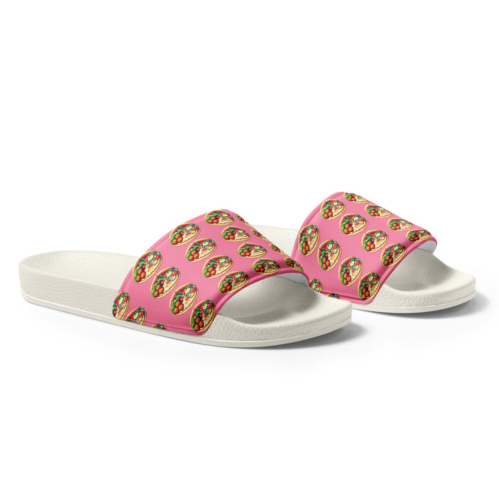 Women's Slides | Falafel Party Pink