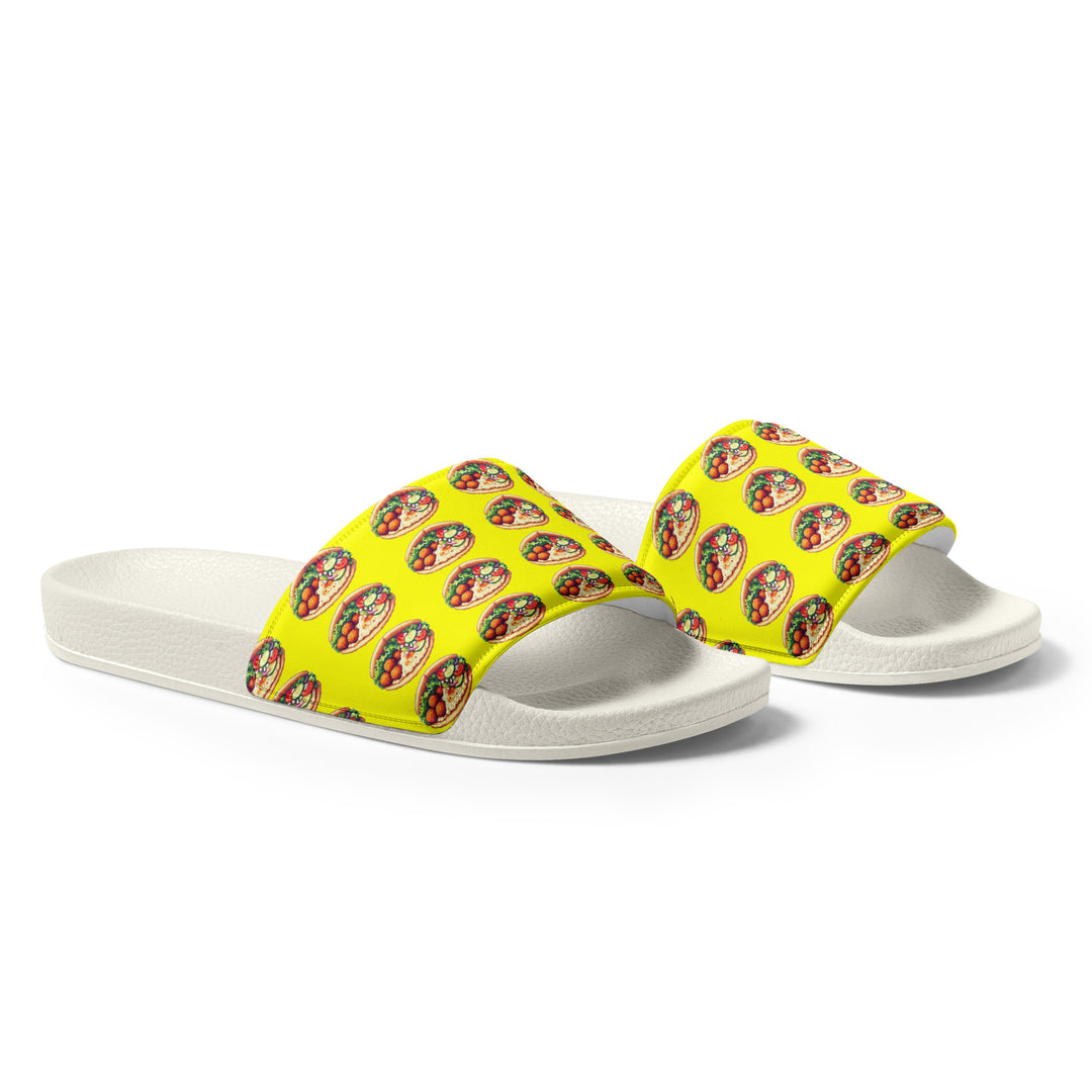 Women's Slides | Falafel Party Yellow