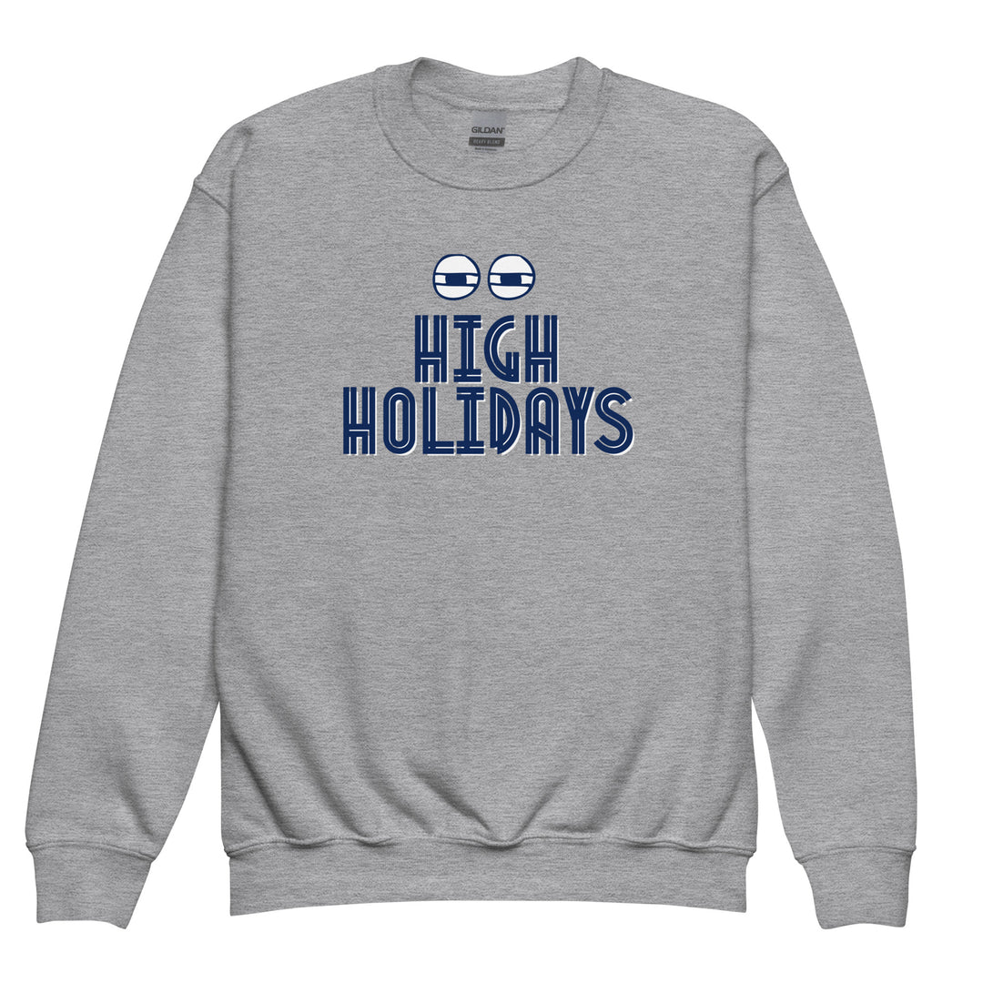 High Holidays Jewish pride kids sweatshirt in Sport Grey - lifestyle shot