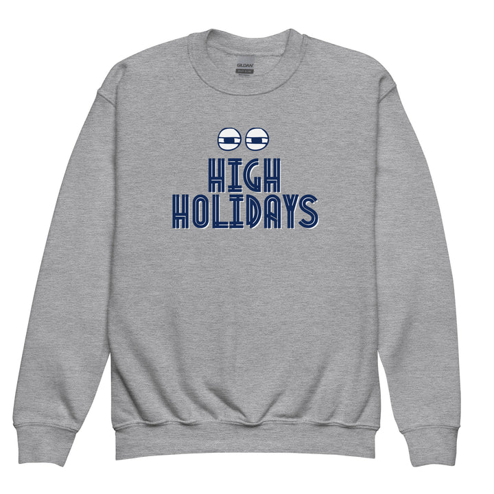 High Holidays Jewish pride kids sweatshirt in Sport Grey - lifestyle shot