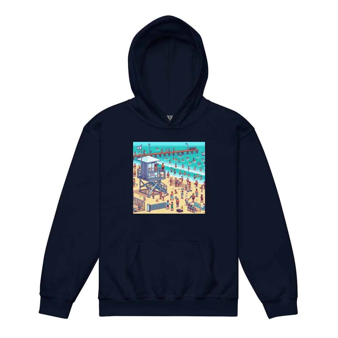 Youth heavy blend hoodie | TLV Frishman Beach 16 Bit