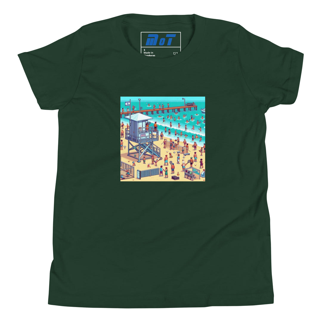 Youth Short Sleeve T-Shirt | TLV Frishman Beach 16 Bit