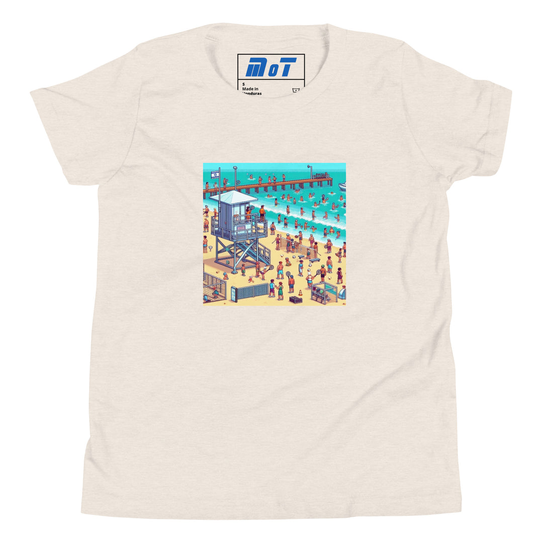 Youth Short Sleeve T-Shirt | TLV Frishman Beach 16 Bit